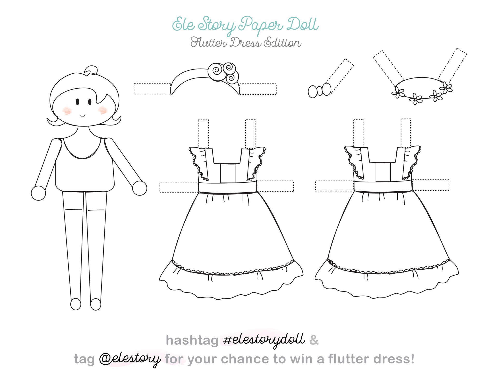 Ele Story Paper Doll Coloring Contest