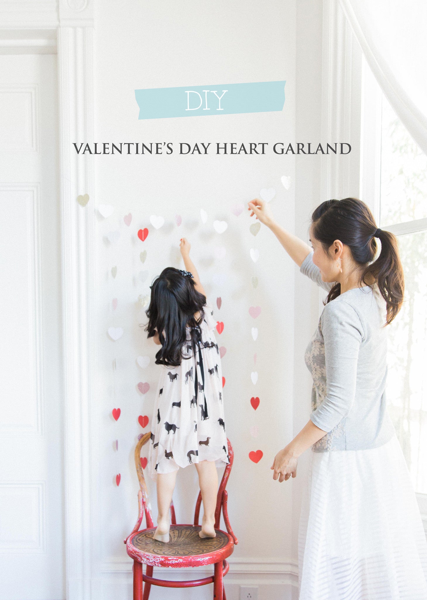 Valentine's Day Heart Garland DIY Project
