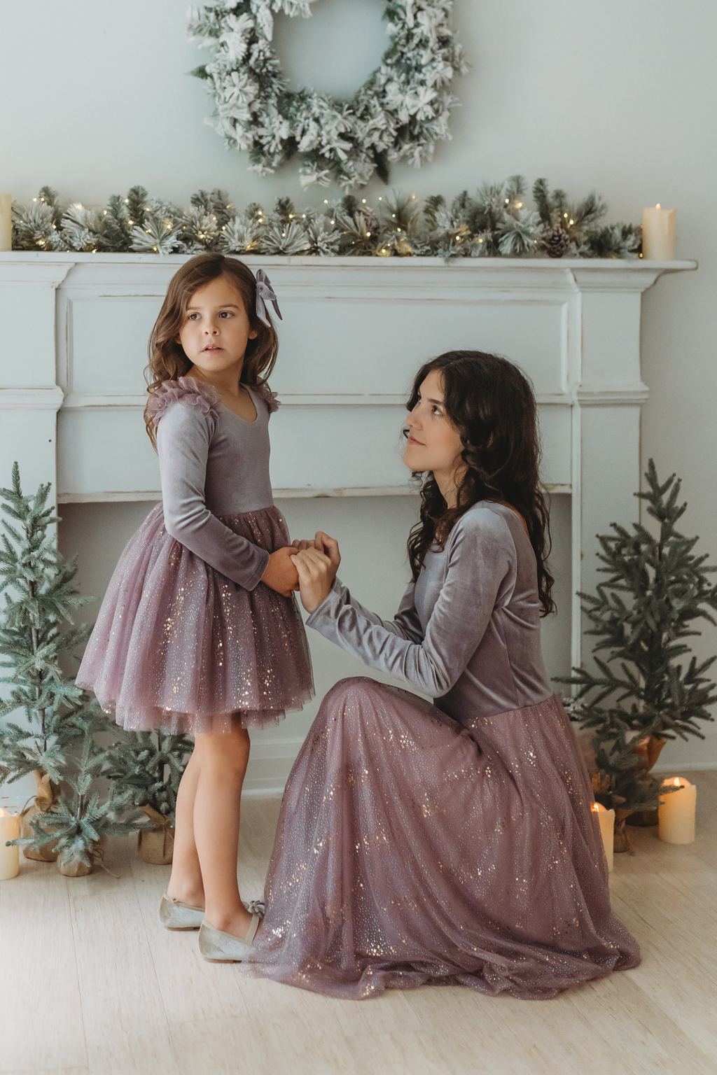 Velour Ballerina Dress - Dusty Lilac
