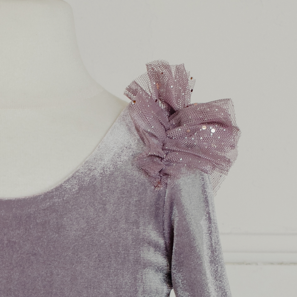 Velour Ballerina Dress - Dusty Lilac