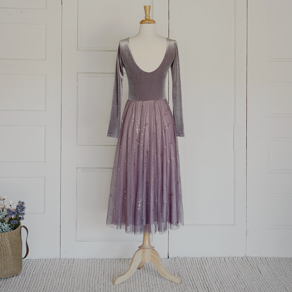 Velour Ballerina Dress (Women) - Dusty Lilac (FINAL SALE)