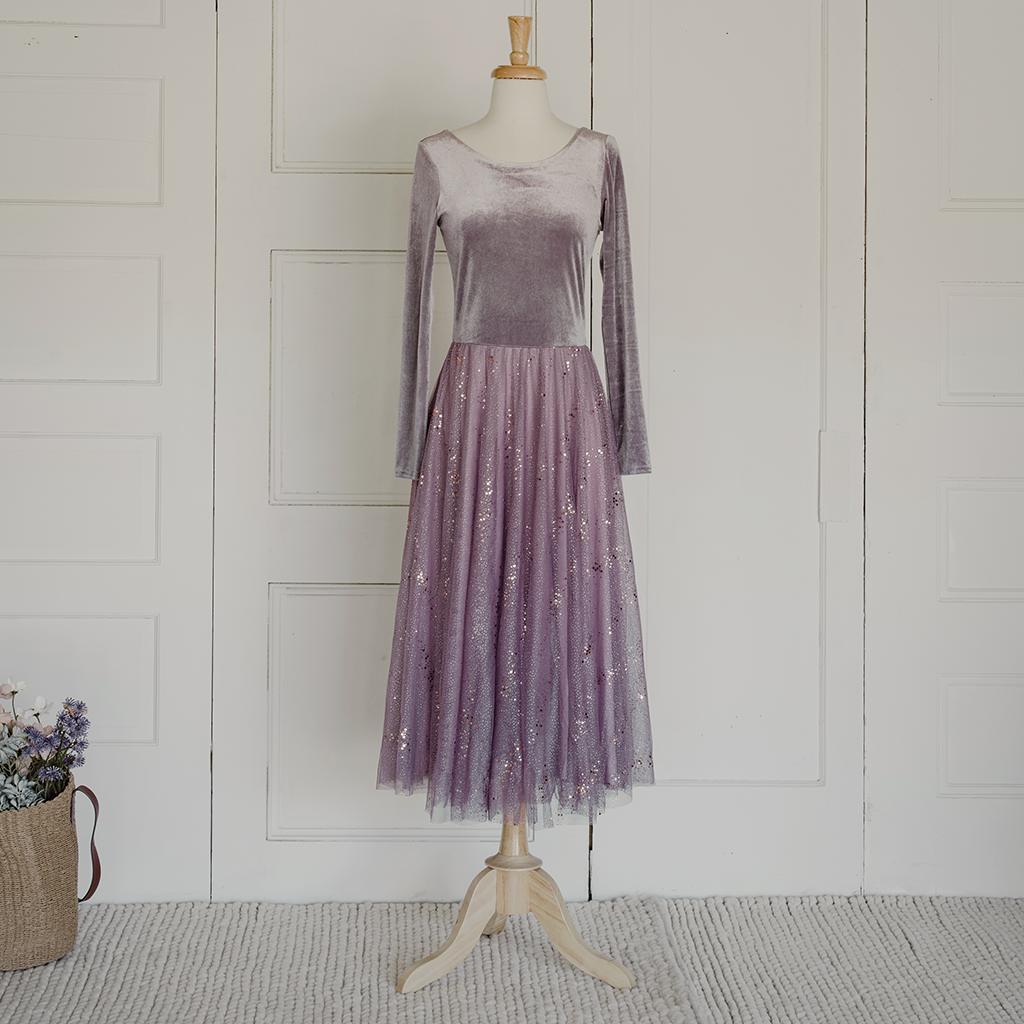 Velour Ballerina Dress (Women) - Dusty Lilac (FINAL SALE)