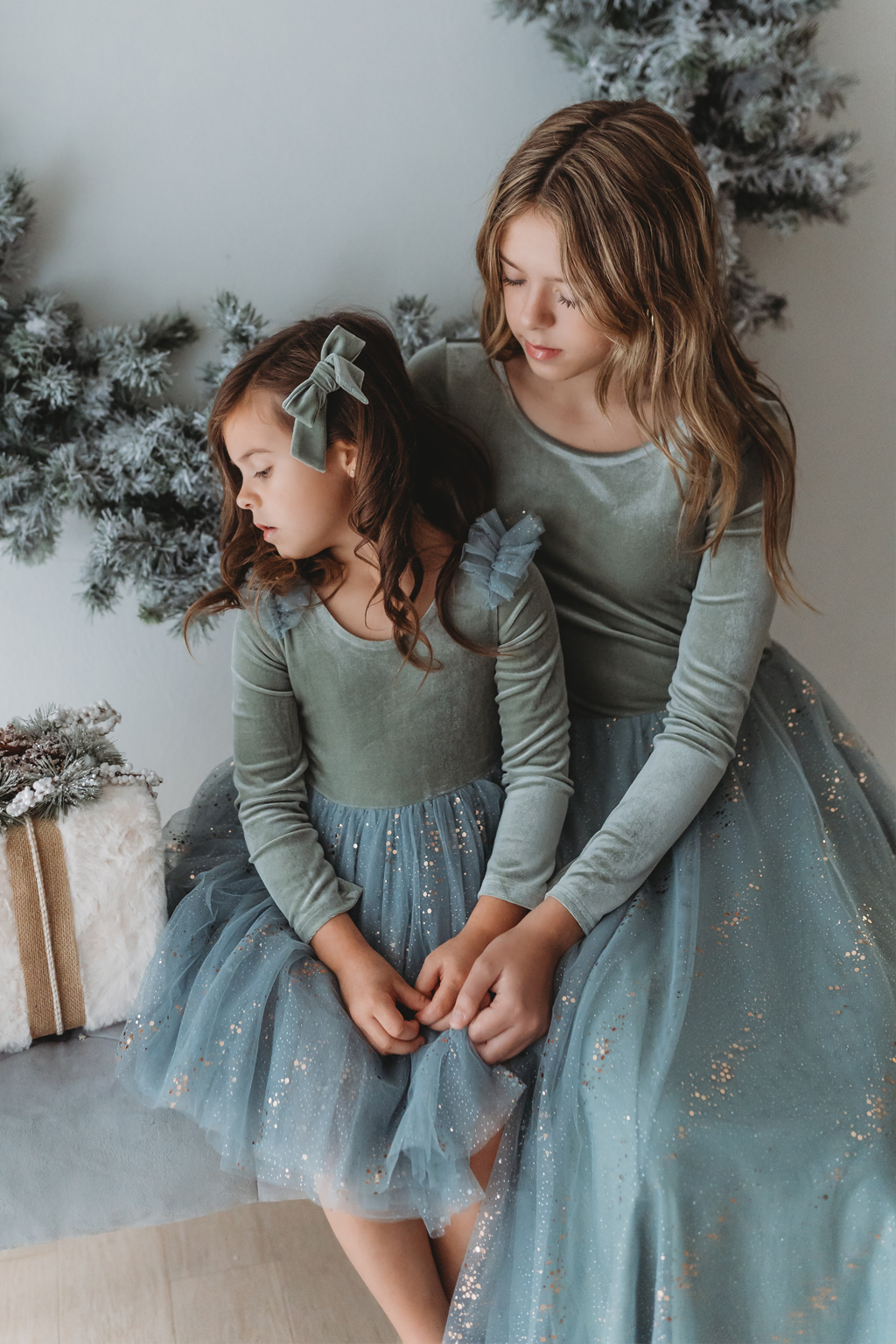 Velour Ballerina Dress (Women) - Sage