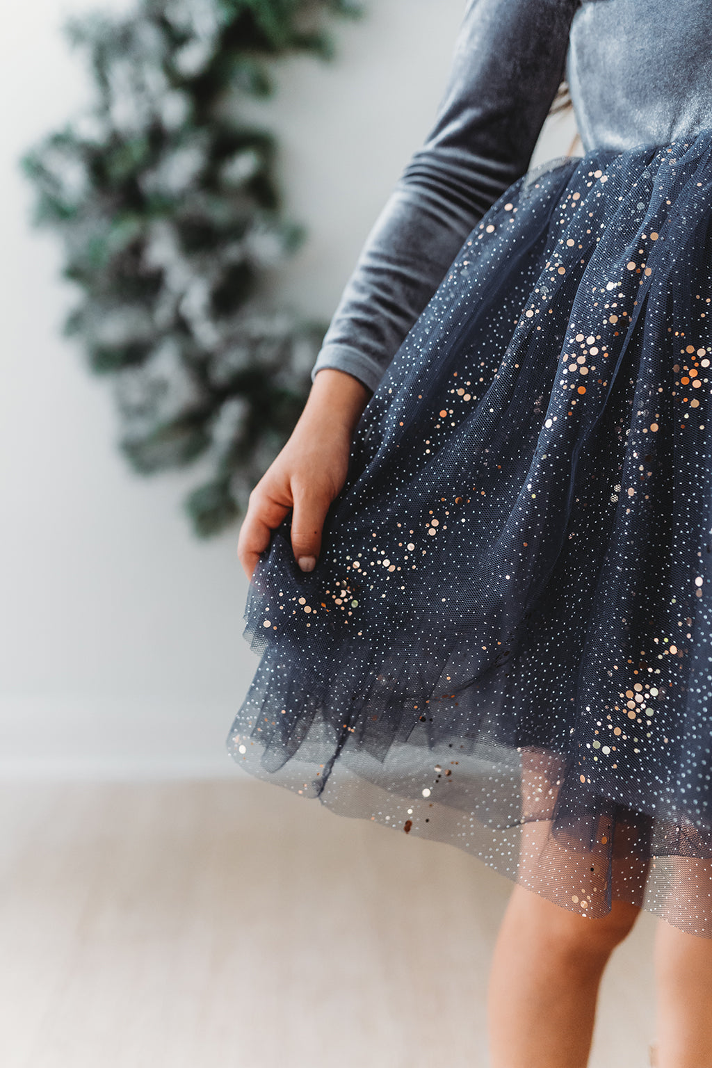 Velour Ballerina Dress - Nightfall