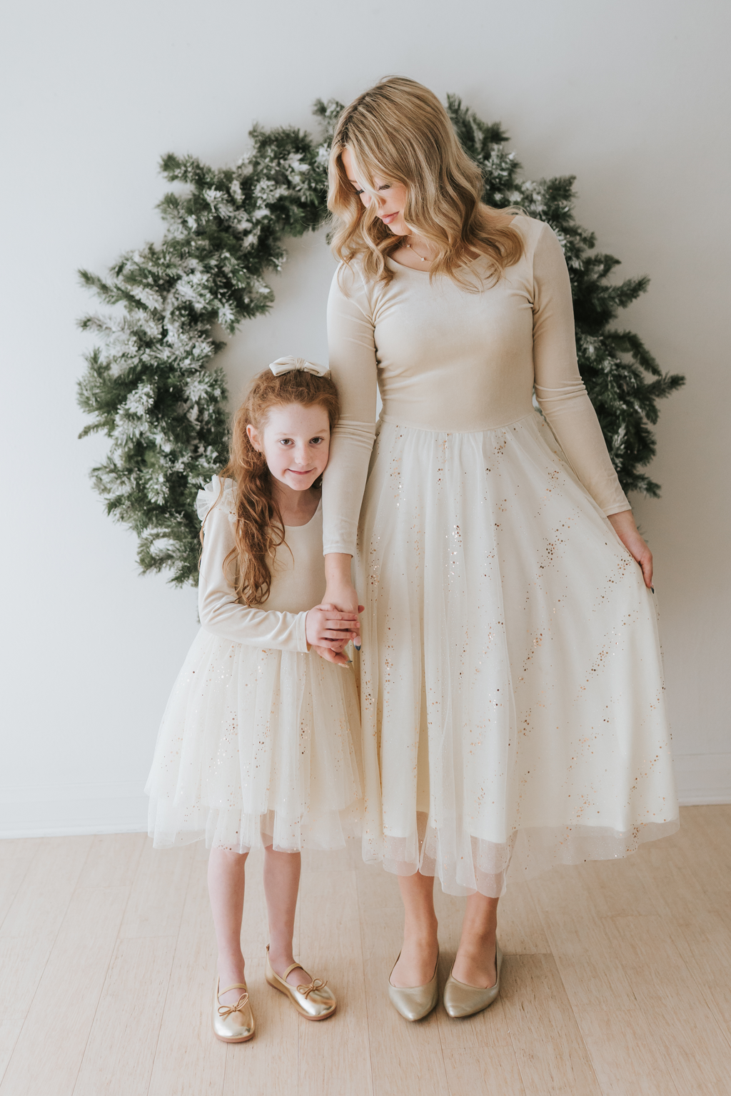 Velour Ballerina Dress - Powder