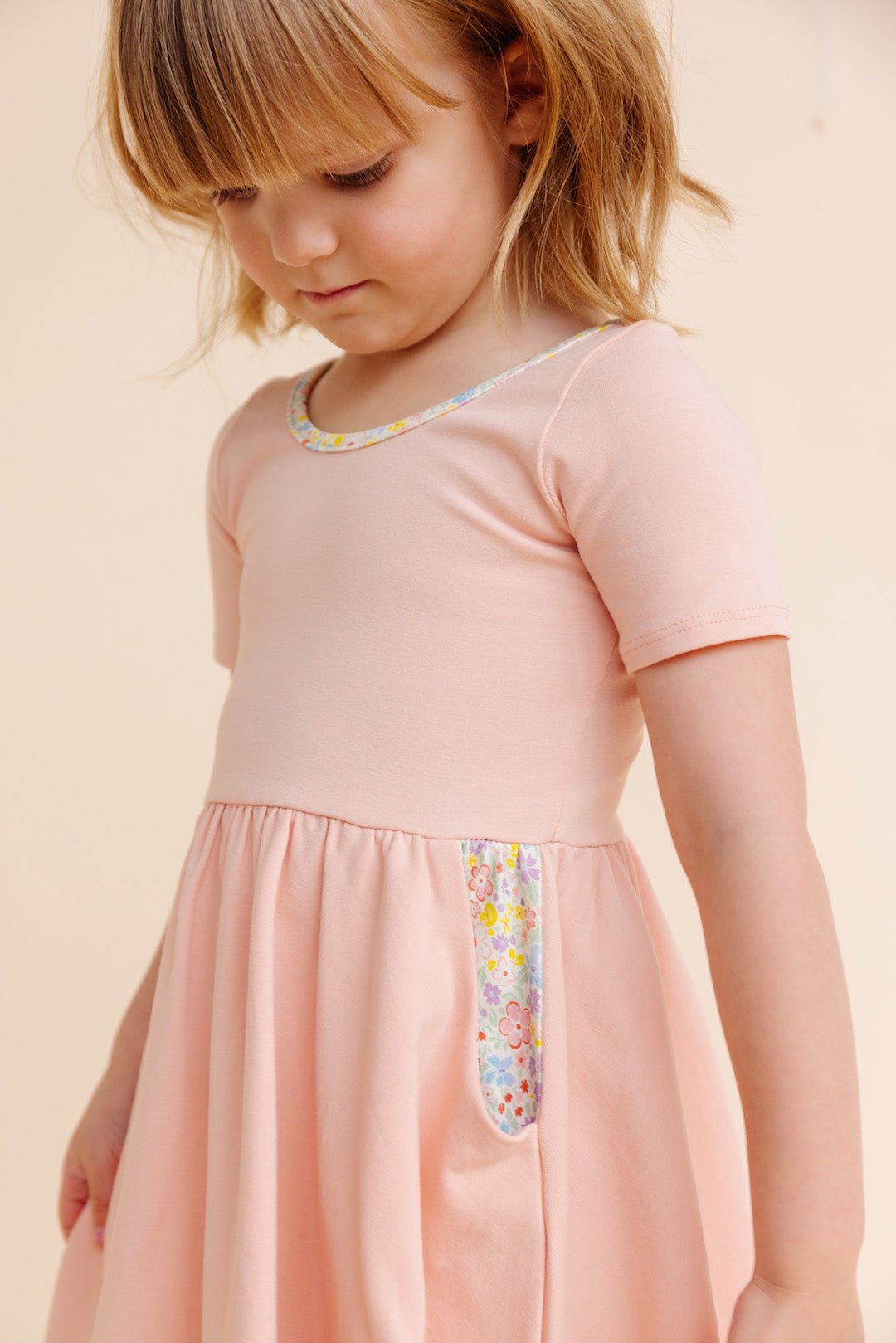 Organic Knit Ballet Dress - Peachy