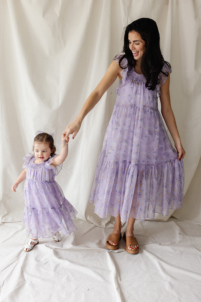 Mini Bouquet Dress - Wisteria