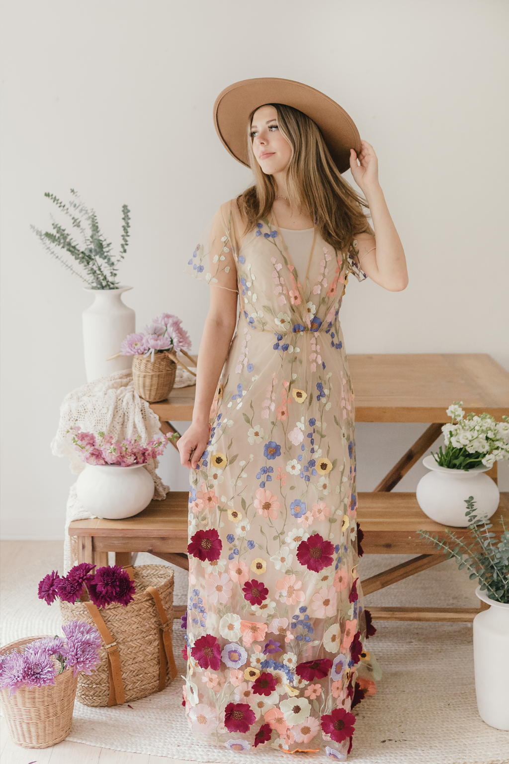 Flowers Maxi Dress (Women)