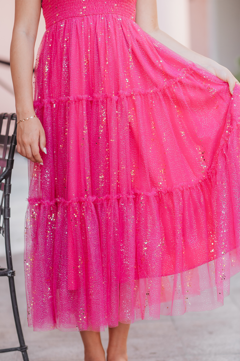 Glimmer Dress (Women) - Festive Fuchsia