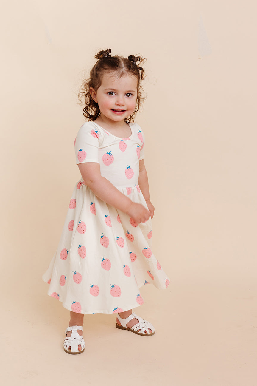 Organic Knit Ballet Dress - Berry Cute