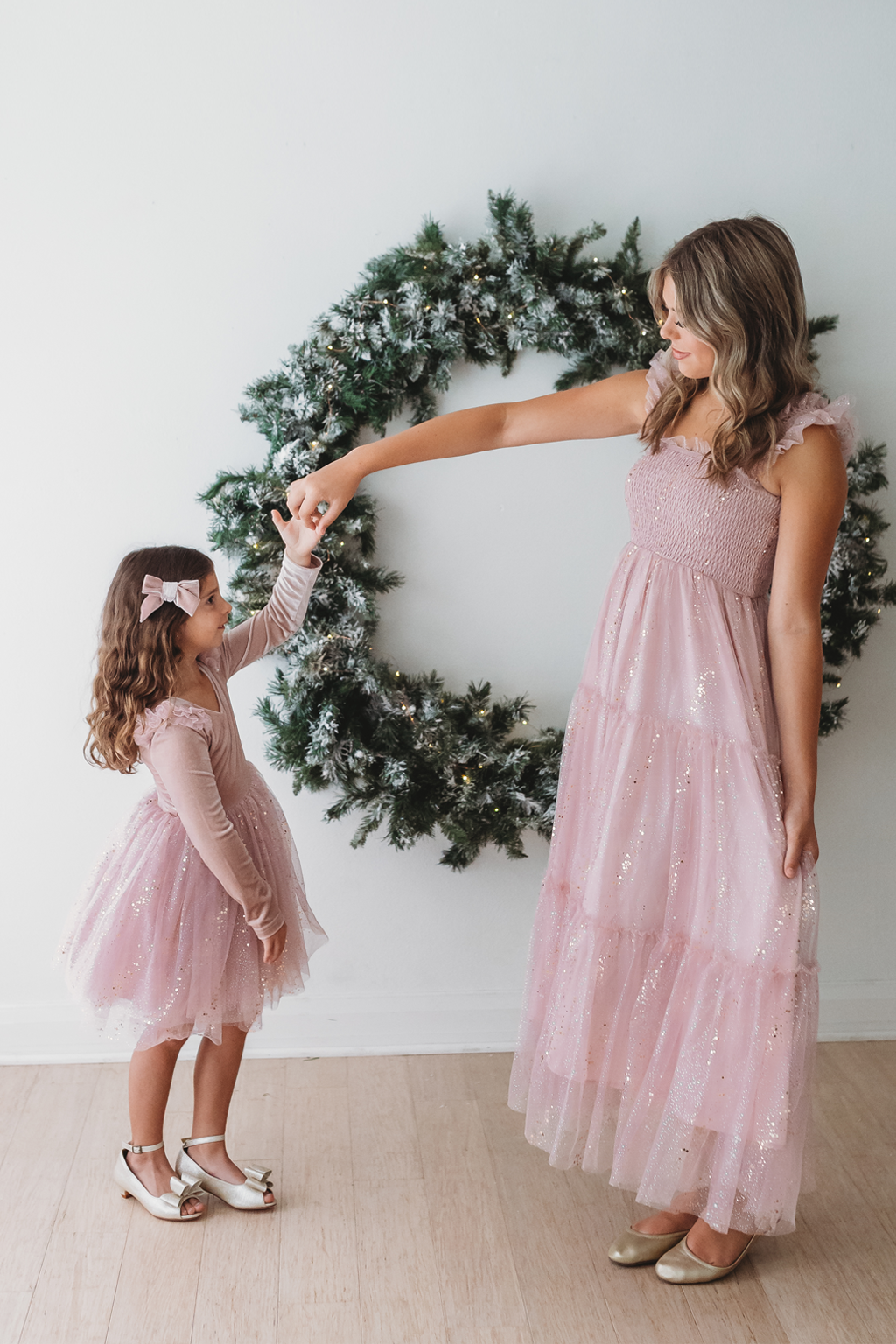 Velour Ballerina Dress - Dusty Pink