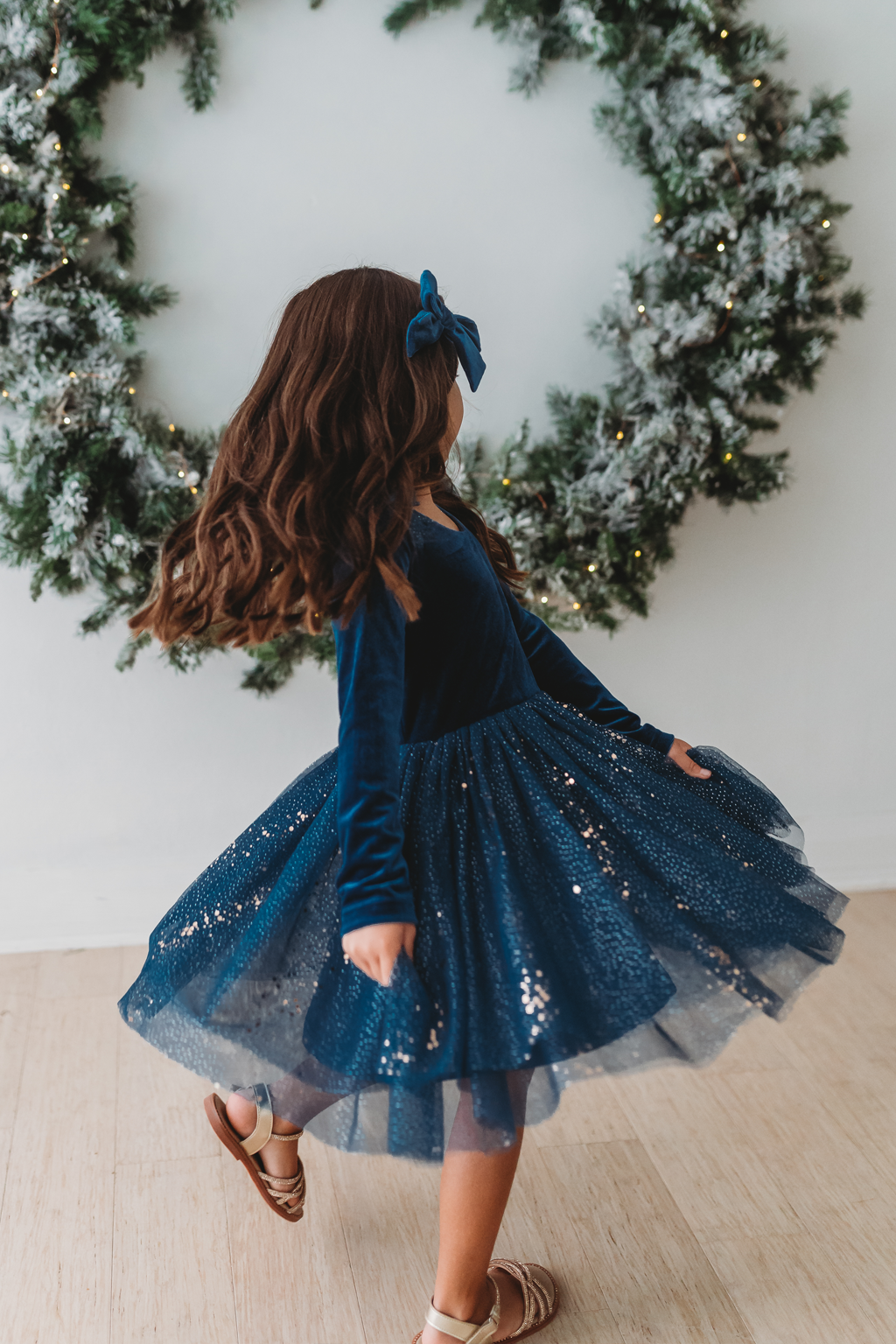 Velour Ballerina Dress - Sparkling Sapphire