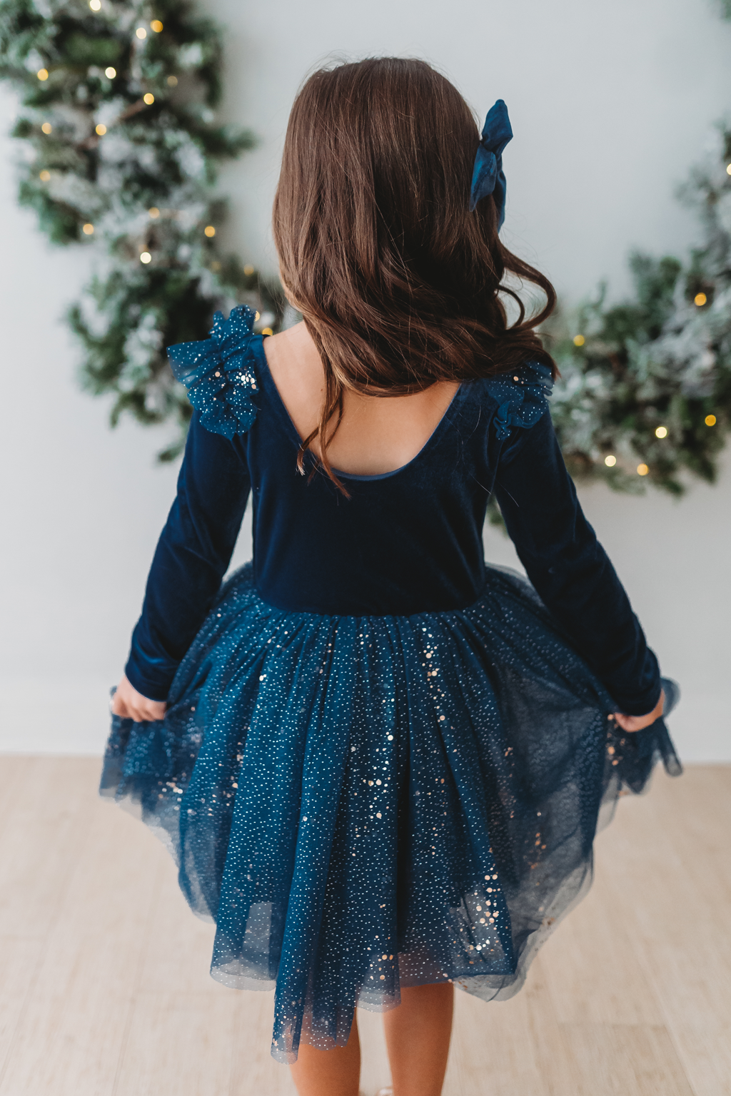 Velour Ballerina Dress - Sparkling Sapphire