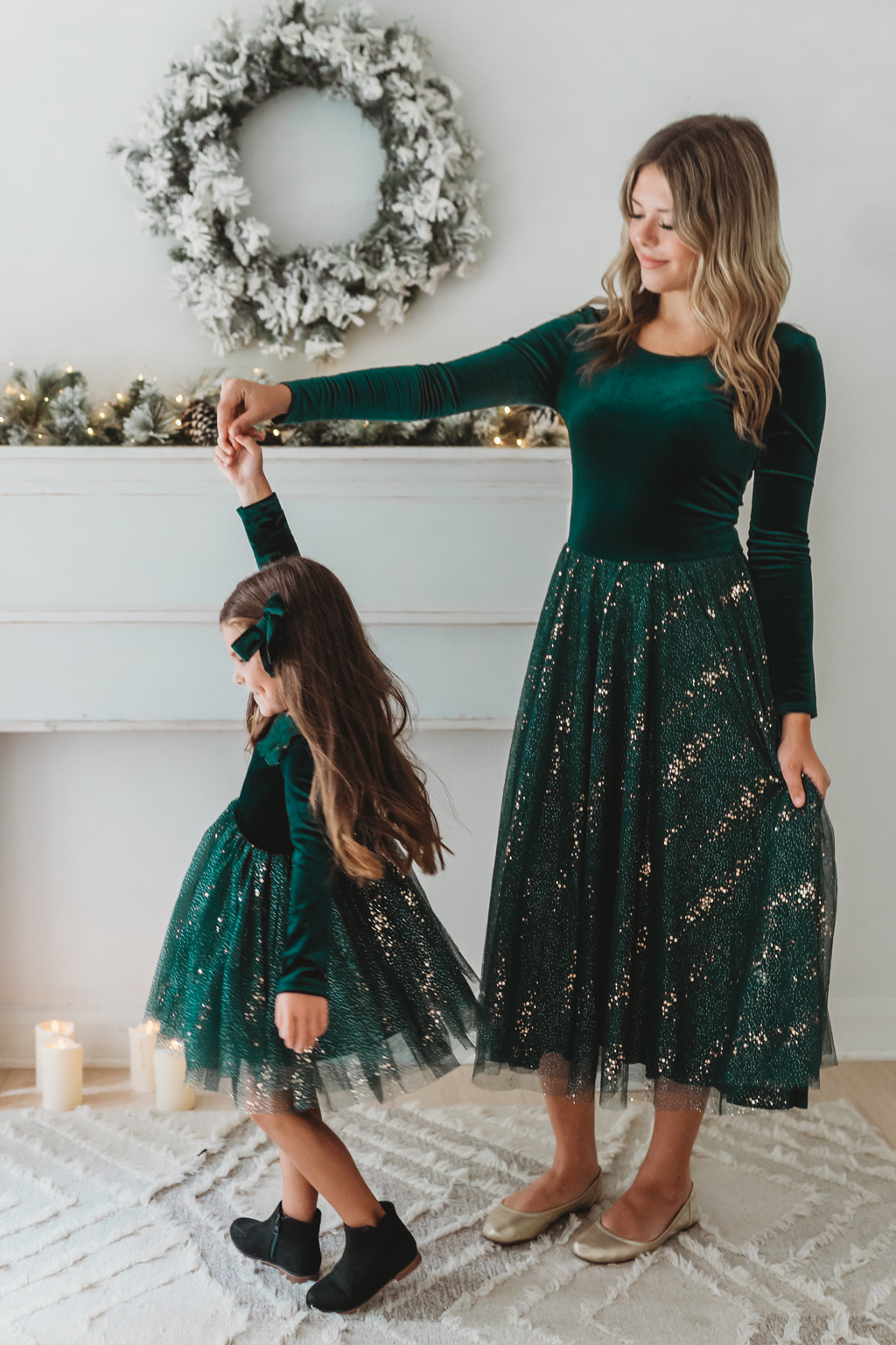 Velour Ballerina Dress (Women) - Mistletoe