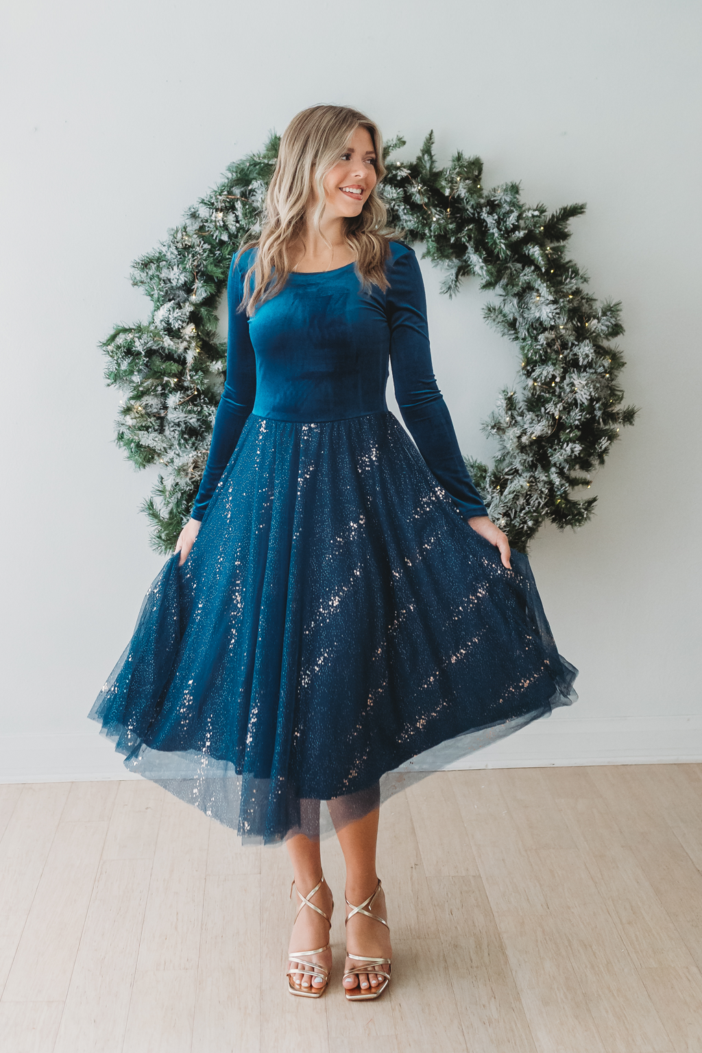 Velour Ballerina Dress (Women) - Sparkling Sapphire