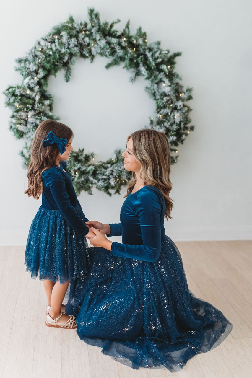 Velour Ballerina Dress (Women) - Sparkling Sapphire