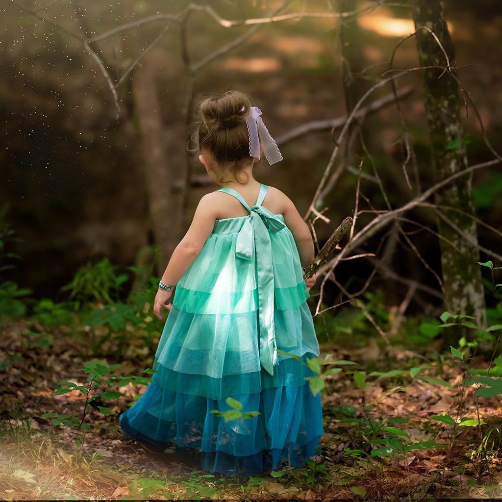 Ombre Dress - Peacock (FINAL SALE) 12/18m
