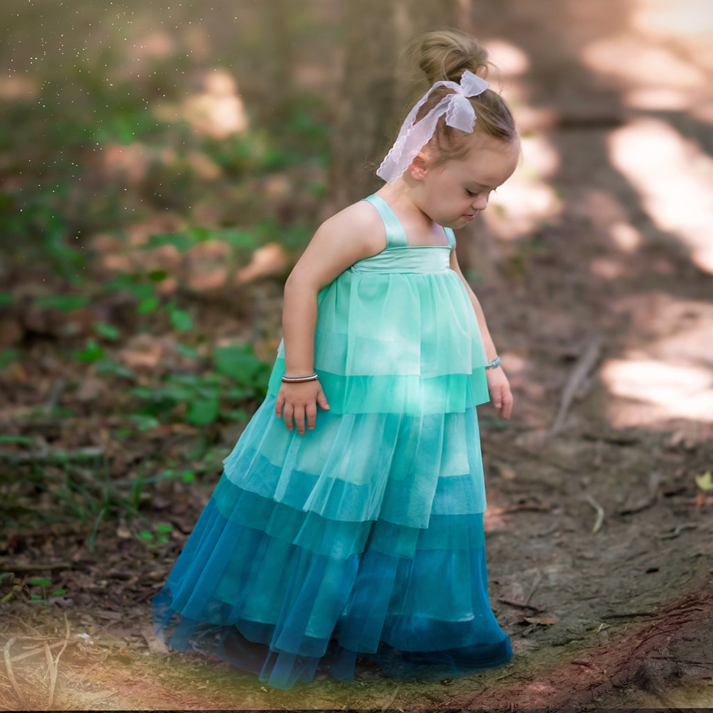 Ombre Dress - Peacock (FINAL SALE) 12/18m