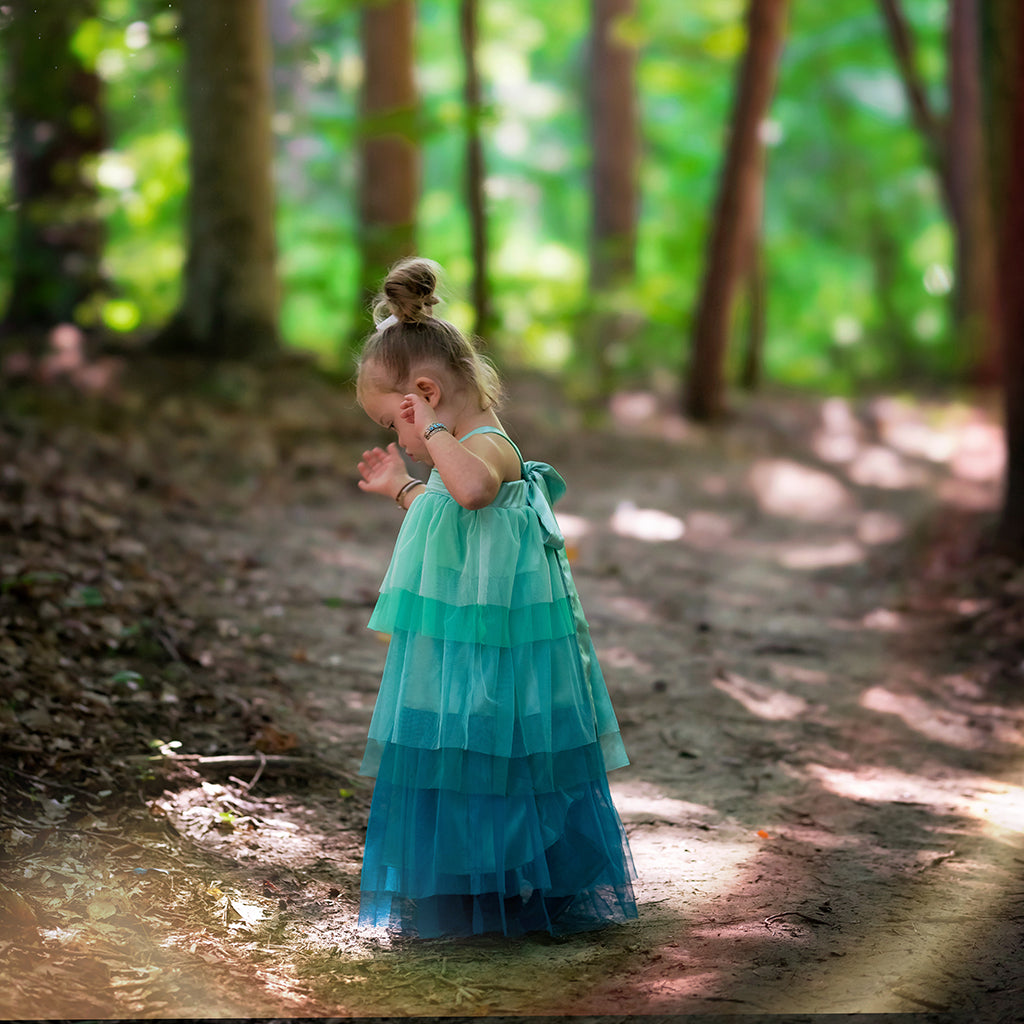 Ombre Dress - Peacock (FINAL SALE) 12/18m