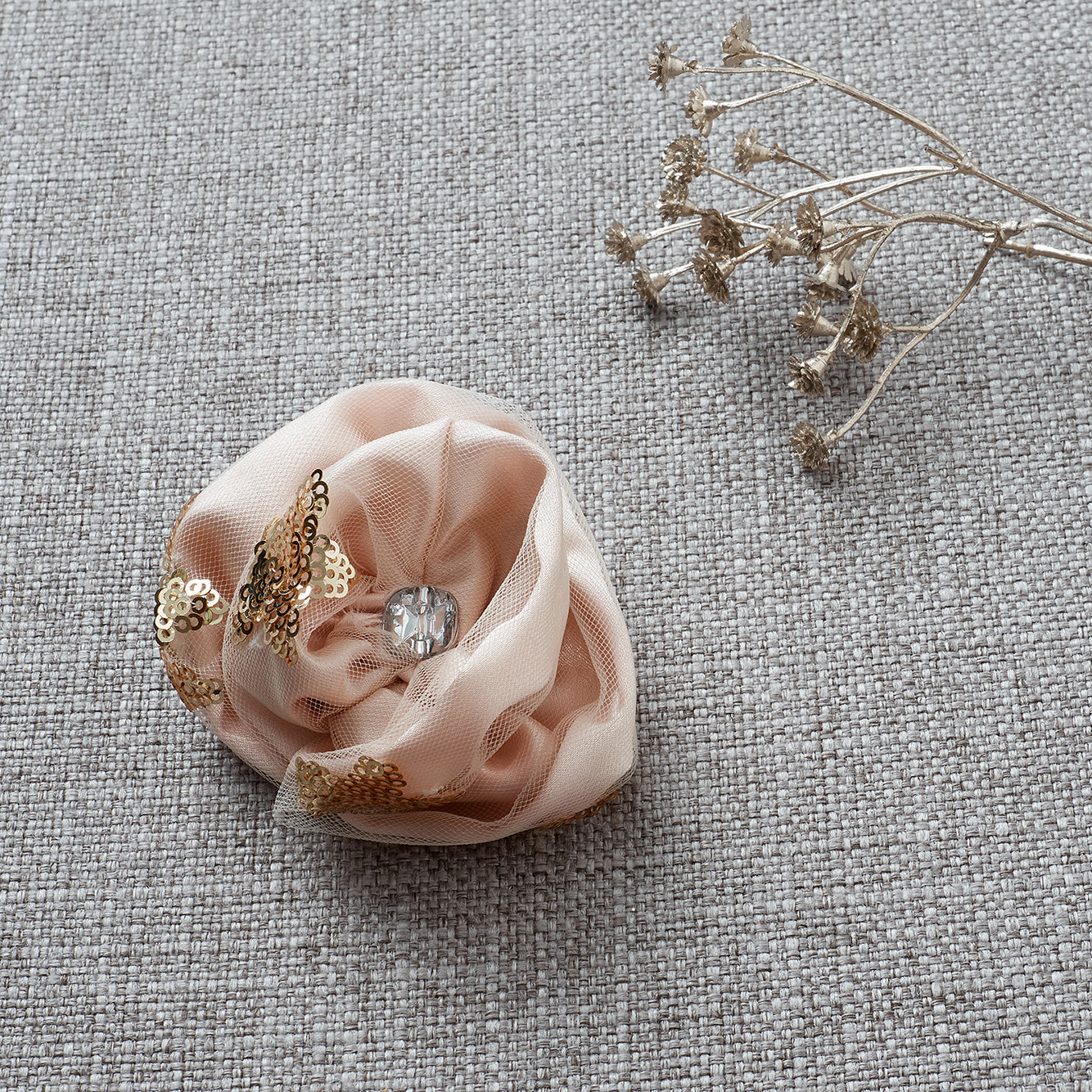Little Princess Rosette Clip - Blush (FINAL SALE)