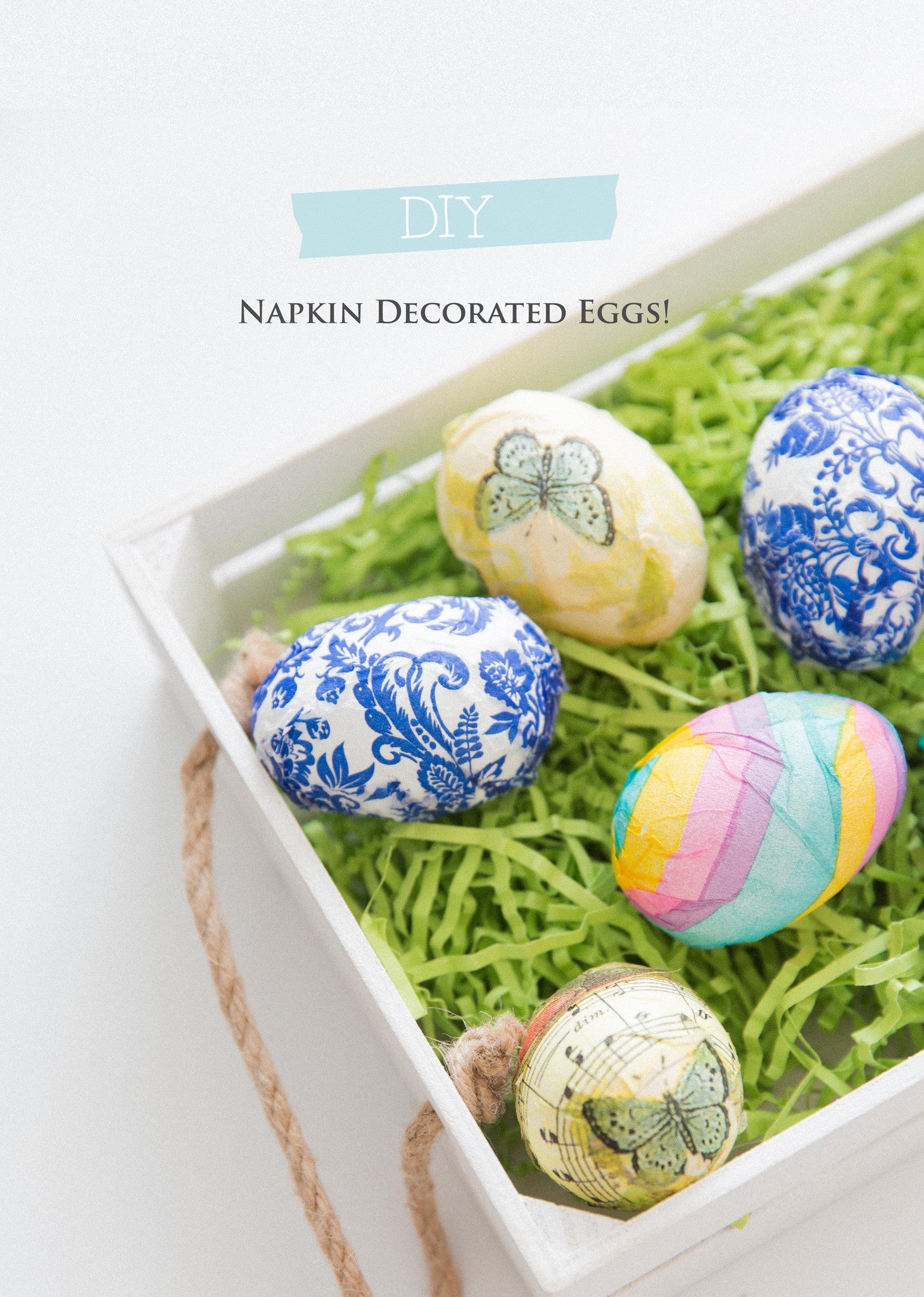 DIY Napkin Decorated Easter Eggs!