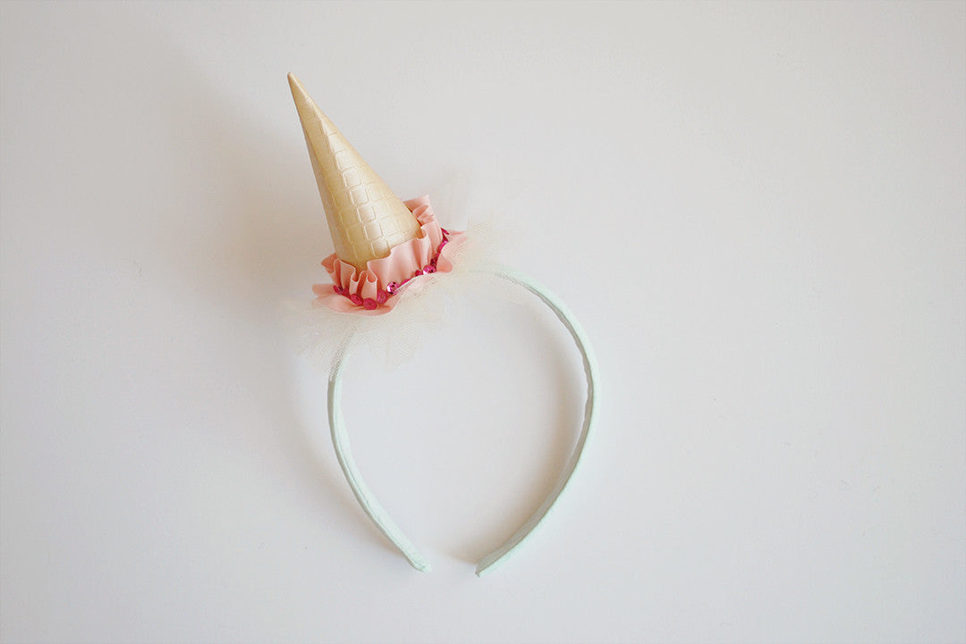 DIY Ice Cream Party Headband: I Scream, You Scream, June is Turning FIVE! (Part 2)