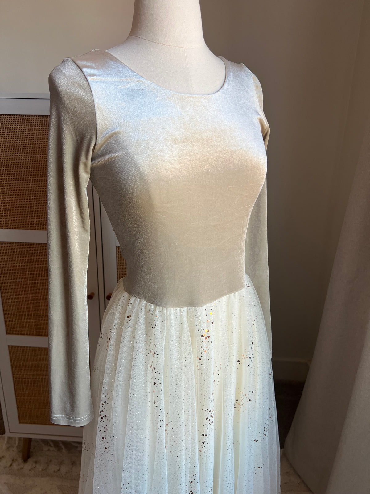 [SAMPLE] Velour Ballerina Dress (Women) - Latte (FINAL SALE)
