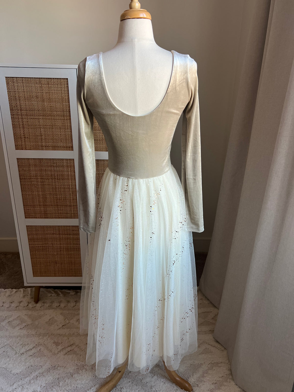 [SAMPLE] Velour Ballerina Dress (Women) - Latte (FINAL SALE)