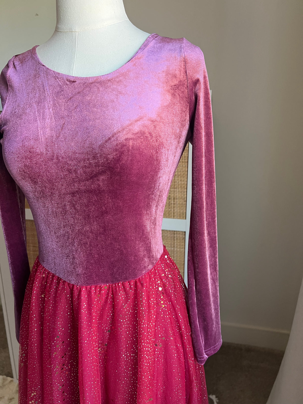 Velour Ballerina Dress (Women) - Mulberry