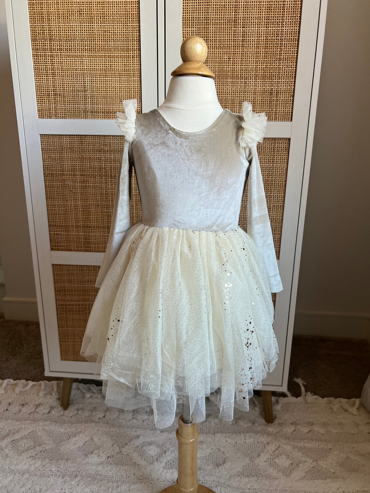 [SAMPLE] Velour Ballerina Dress - Latte (FINAL SALE)
