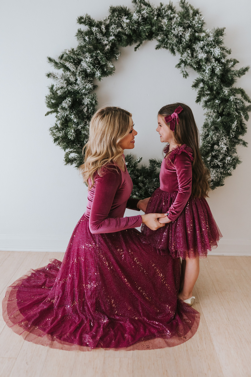 Velour Ballerina Dress (Women) - Currant
