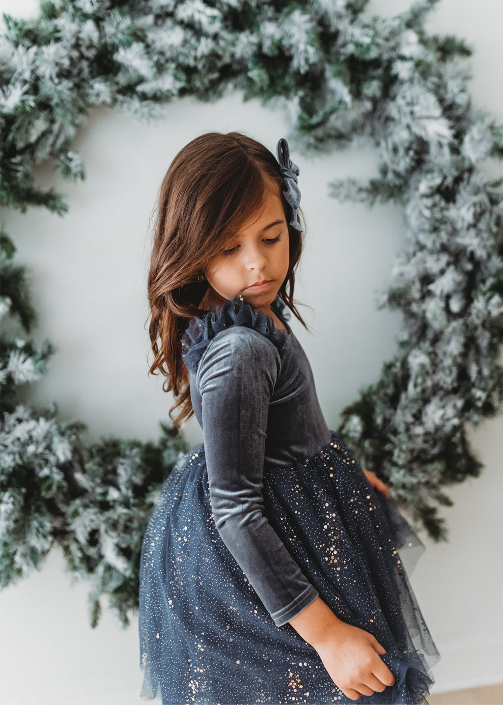 Velour Ballerina Dress - Nightfall