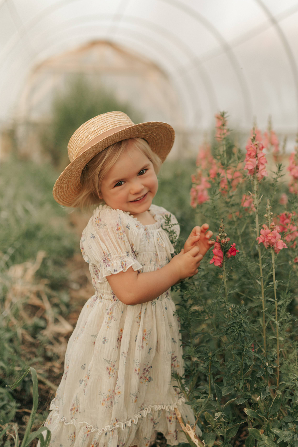 Crinkled Chiffon Dress - Antique White