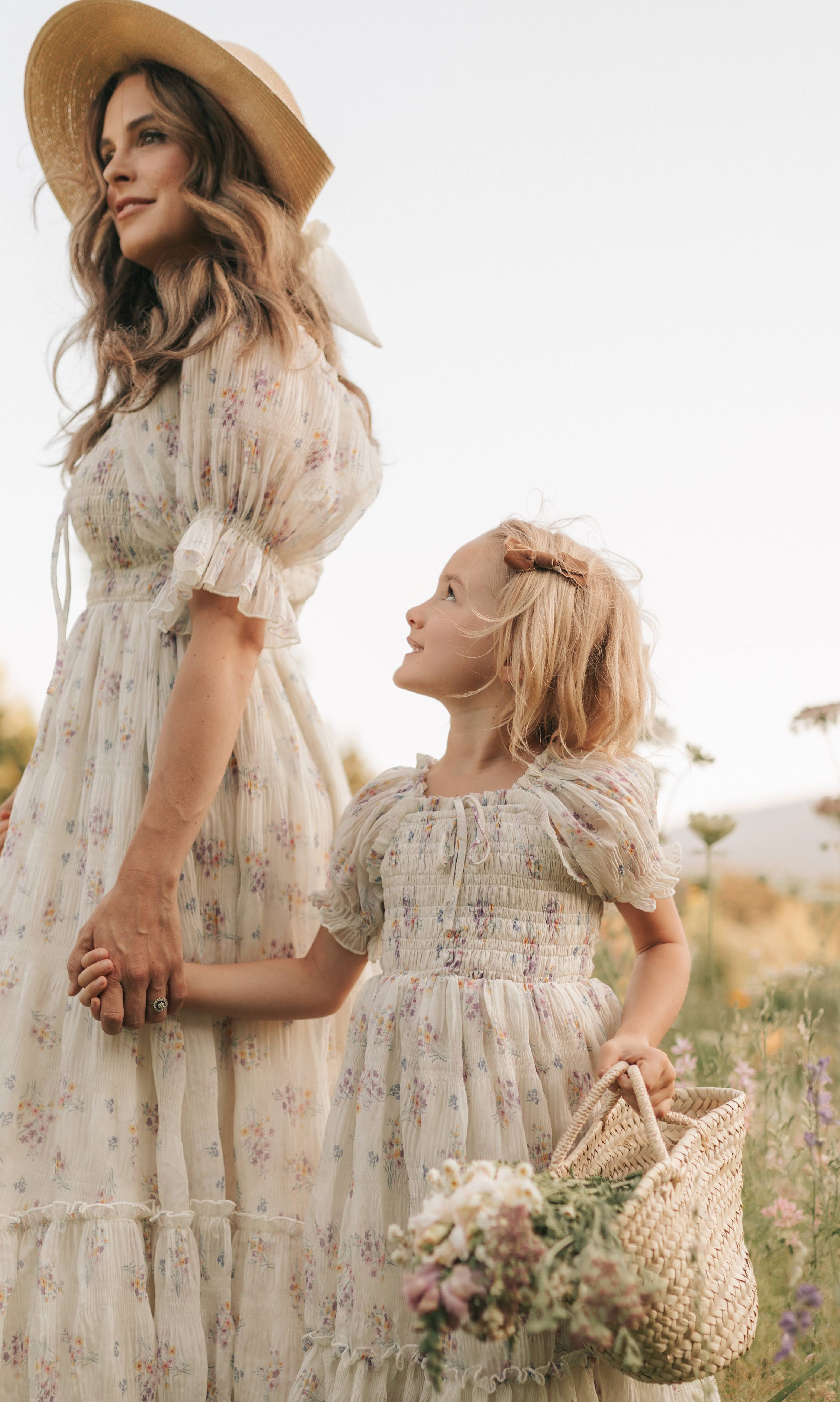 Crinkled Chiffon Dress (Women) - Antique White