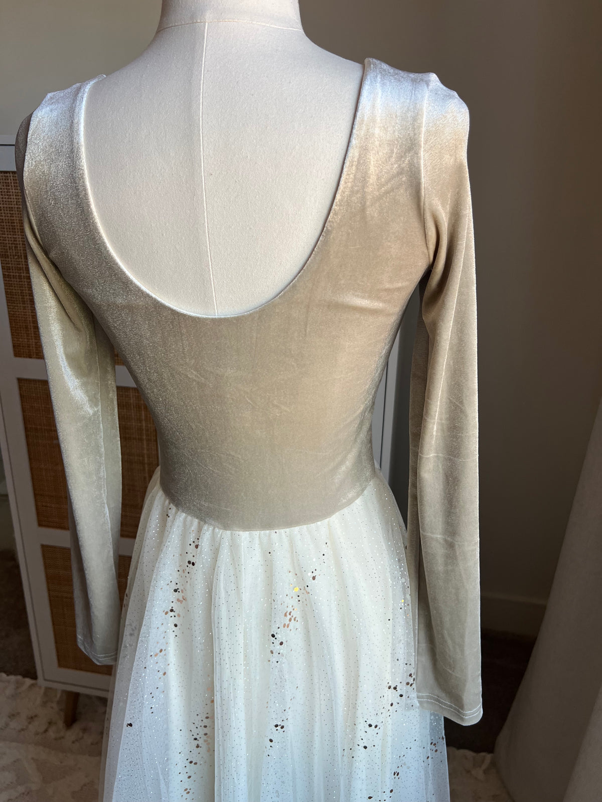 [SAMPLE] Velour Ballerina Dress (Women) - Latte (FINAL SALE)