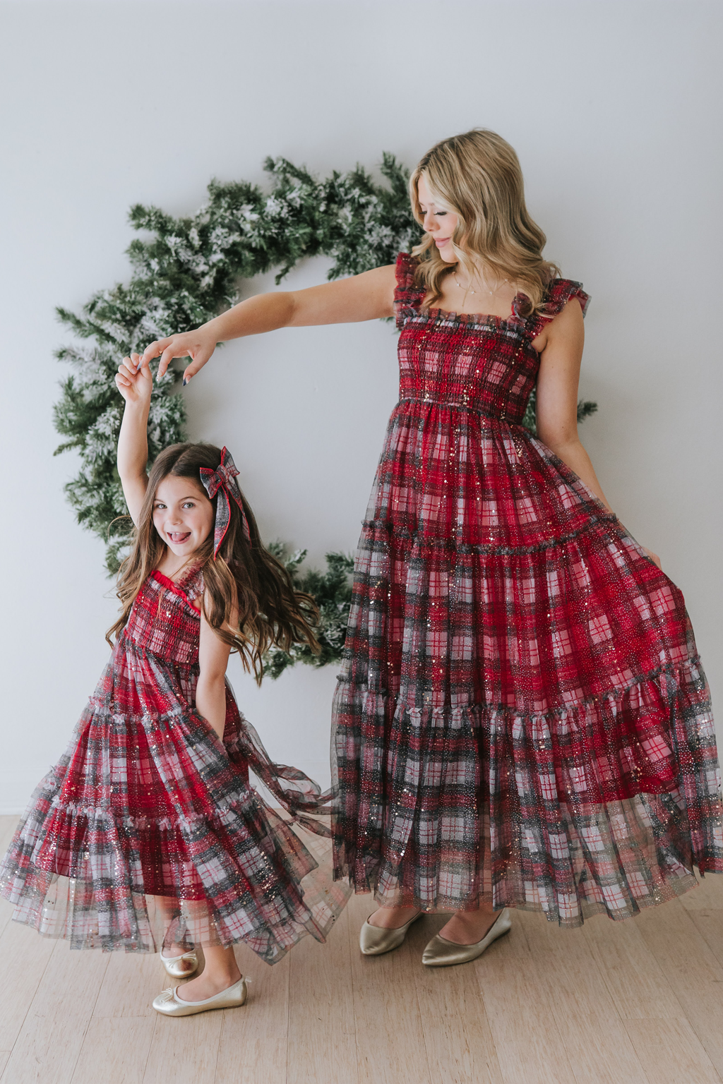 Glimmer Dress (Women) - Holiday Plaid
