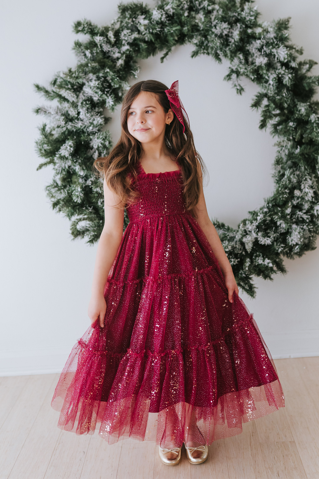Glimmer Dress - Crimson