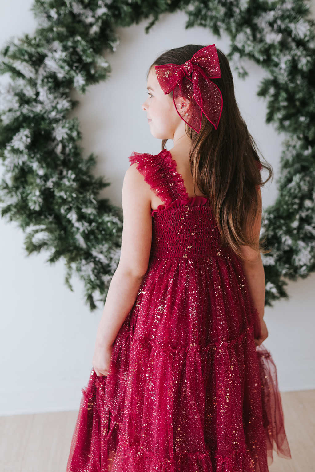 Glimmer Dress - Crimson