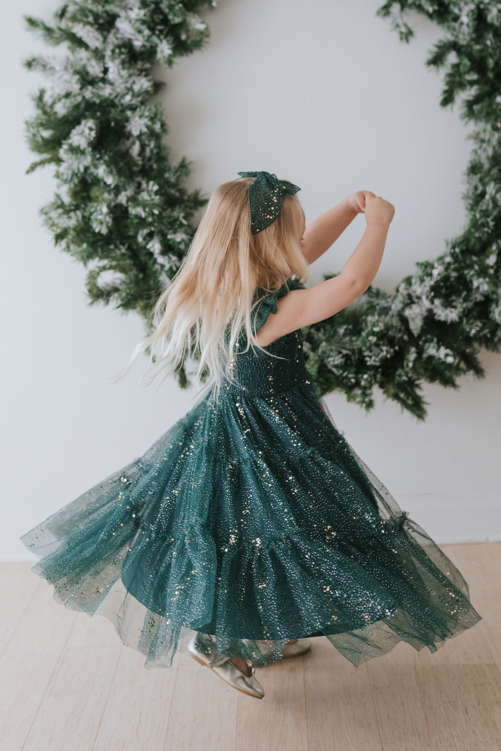 Glimmer Dress - Spruce
