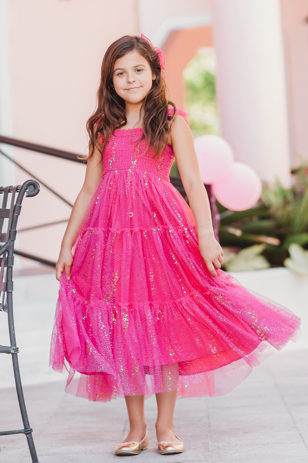 Glimmer Dress - Festive Fuchsia