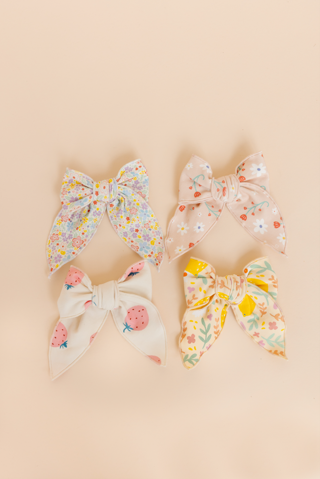 [Sample] Cotton Knit Hair Bow - Posies (FINAL SALE)