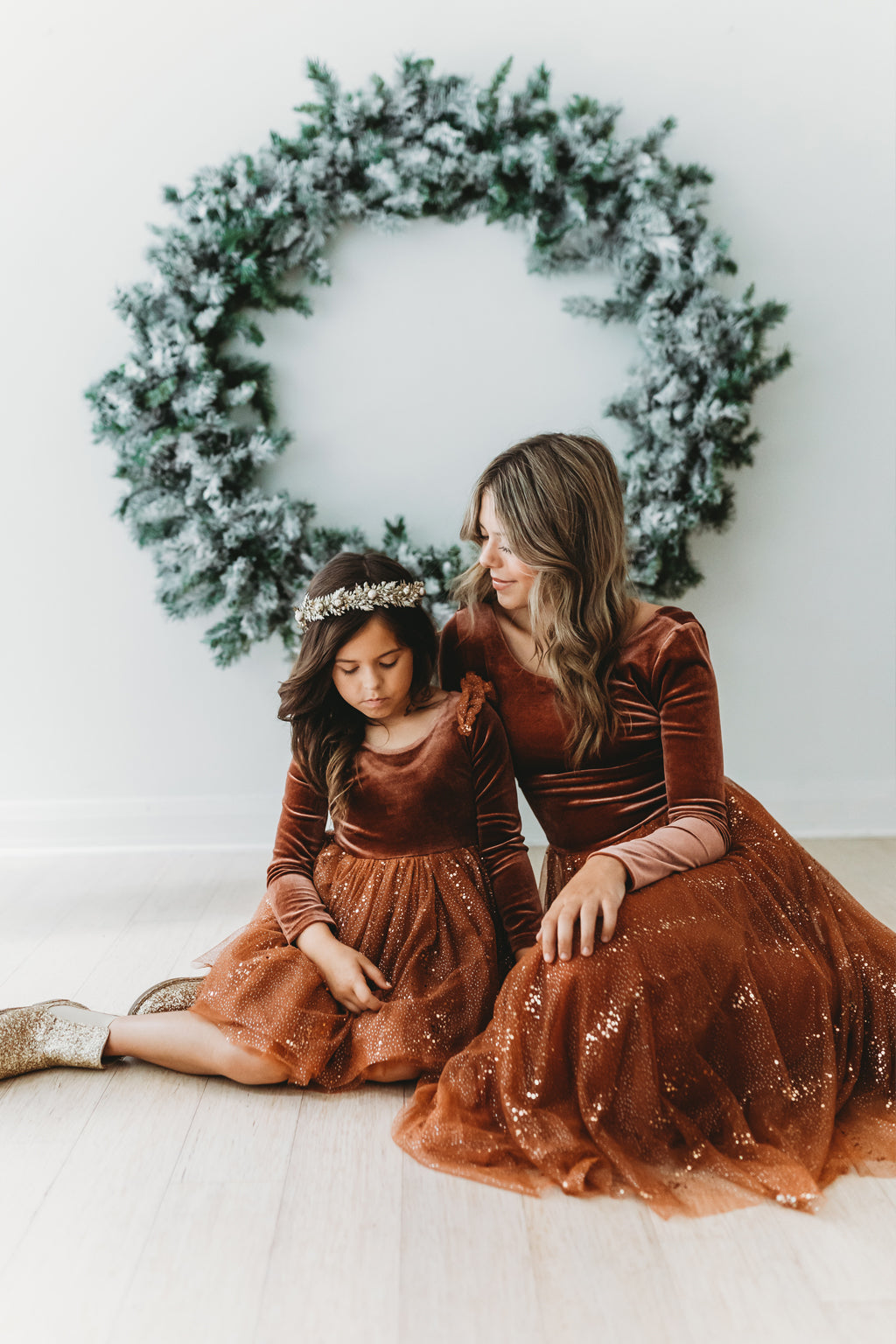 Velour Ballerina Dress (Women) - Cinnamon Spice