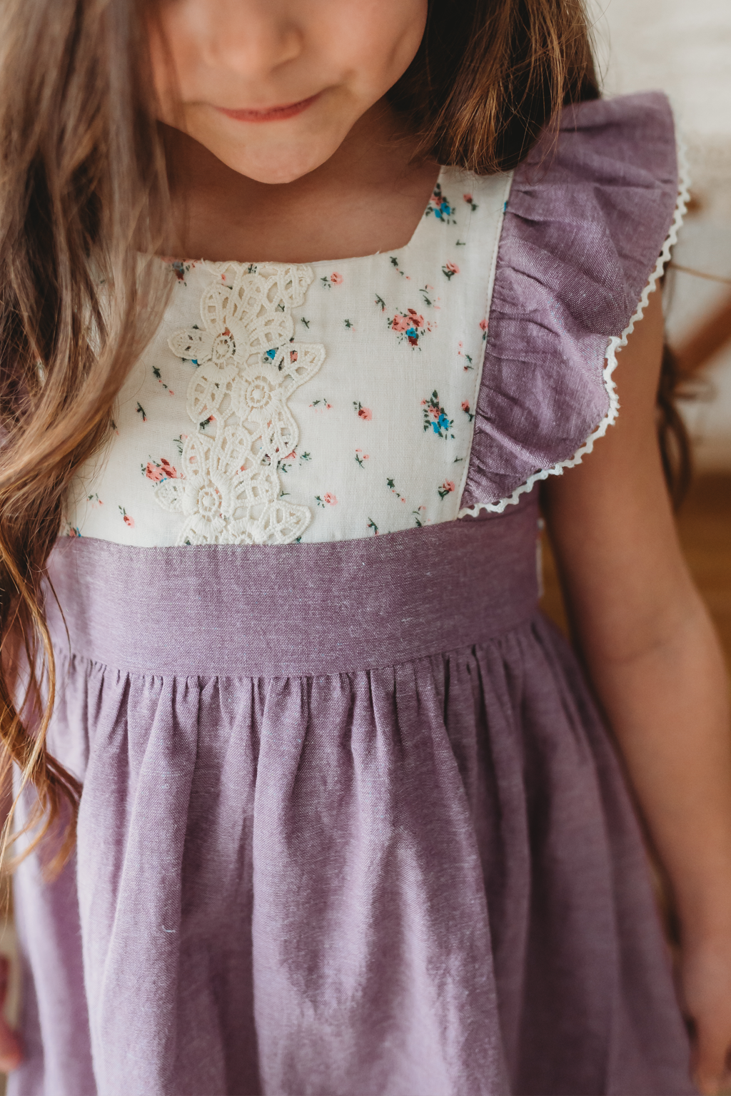 Flutter Dress - Lavender Linen