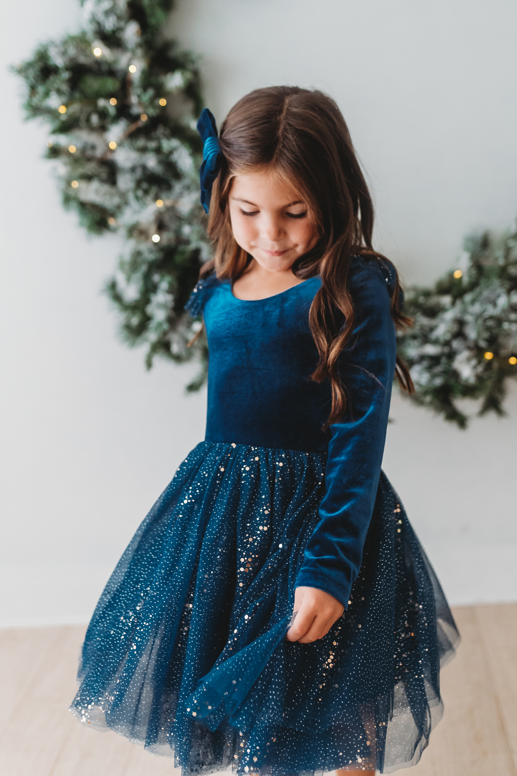 Velour Ballerina Dress - Sparkling Sapphire