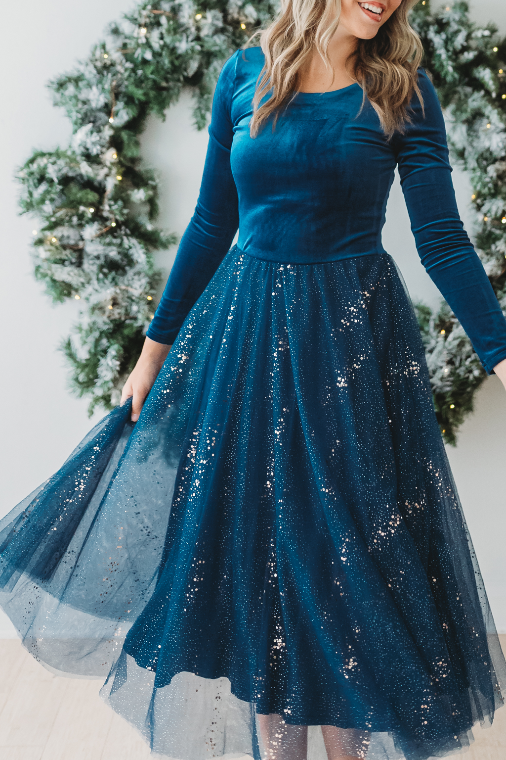 Velour Ballerina Dress (Women) - Sparkling Sapphire